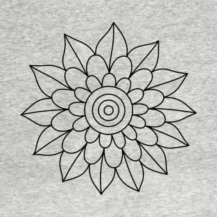 Harmonious Blossom - Mandala Flower T-Shirt